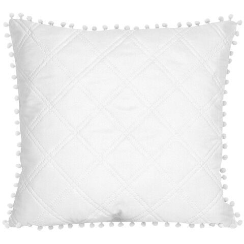 Fata de perna Pompoo Biala, Fashion Goods, 45x45 cm, poliester, alb