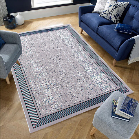 Covor, G6755, 150×230 cm, Poliester, Gri/Albastru mezoni.ro