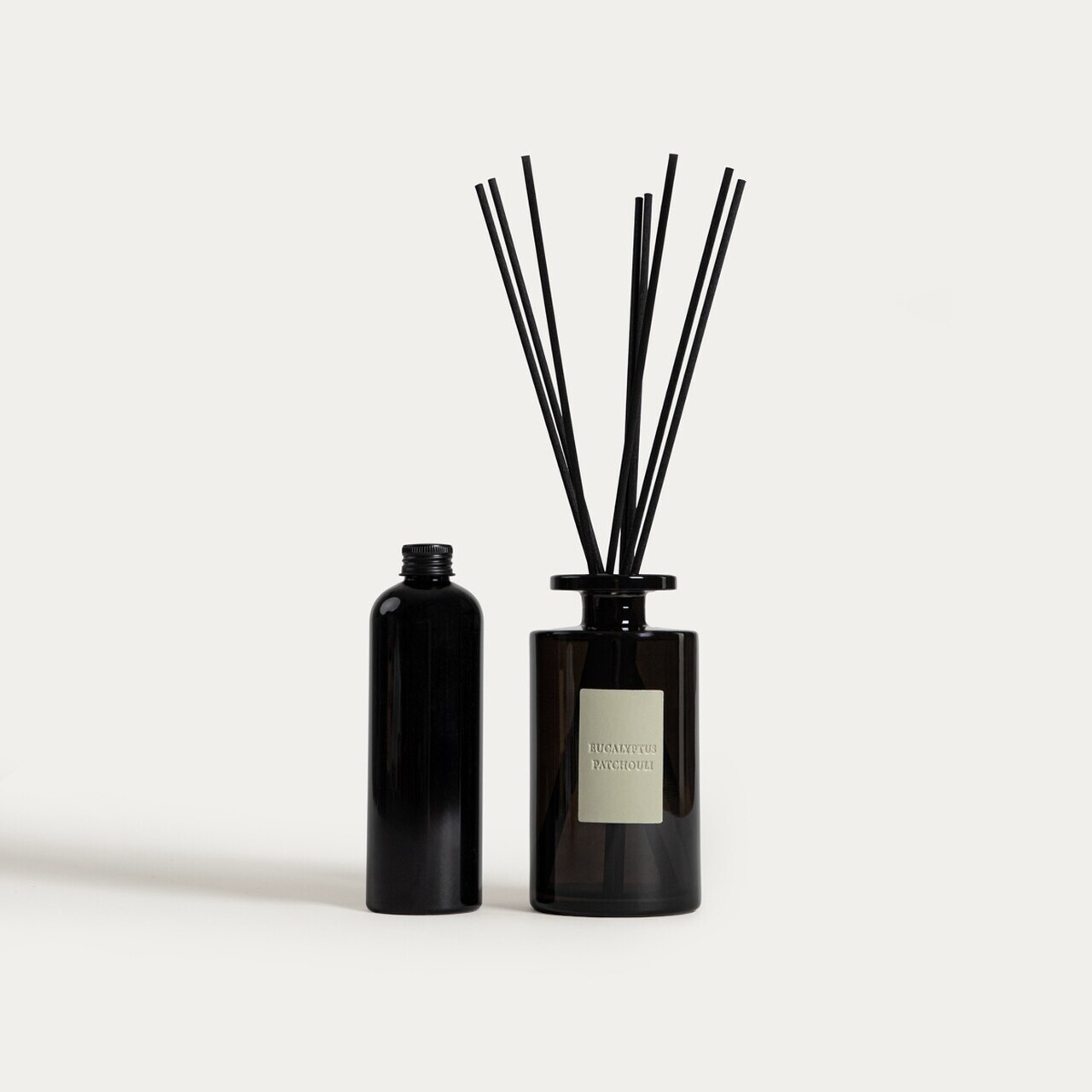 Difuzor de parfum cu betisoare Urban Leather, Eucalyptus Patchouli, Homla, 300 ml, sticla, negru — imaginea 2