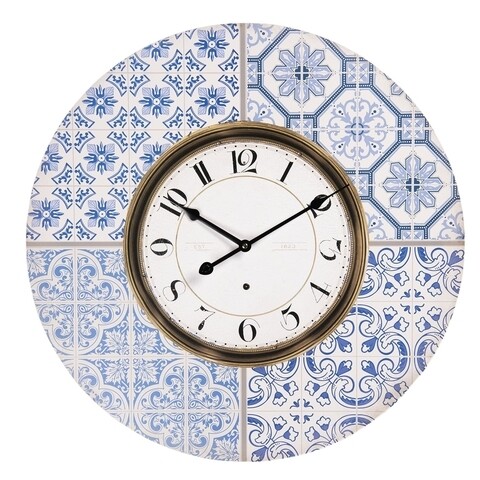 Ceas de perete Santorini, Clayre & Eef, Ø58 cm, MDF