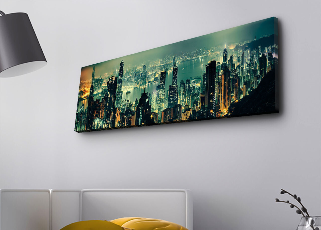 Tablou decorativ cu lumina LED, 3090MDACT-005, 30 x 90 cm, Multicolor - view 2