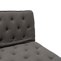 Canapea extensibila 3 locuri Marco, Pakoworld, 180x80x80 cm, textil, gri