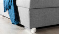 Coltar extensibil stanga 4 locuri, ELTAP, Sorento, 296x194x78 cm, lemn/poliester, gri deschis