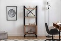 Corp biblioteca, Puqa Design, Milano, 64x160x32 cm, PAL, Pin Atlantic / Negru