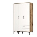 Dulap pentru haine, Hommy Craft, Kumsal ST, 120x47.5x201.4 cm, PAL, Nuc/Alb