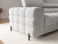 Coltar extensibil dreapta 3 locuri ELTAP, RT-03PEL, Felro, 285x181x93 cm, lemn/poliester, gri deschis