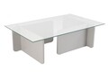 Masuta de cafea, Nordure, Flavio, 105x30x65 cm, Sticla temperata , Gri