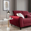 Coltar extensibil dreapta 4 locuri ELTAP, Foble, 267x196x100 cm, lemn/poliester, rosu