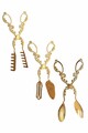 Set 3 clesti de bucatarie PLT0418, PLT0418, 22 cm, metal zamak, auriu