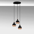 Lustra, Opviq, 892OPV1942, Metal, Negru/Cupru
