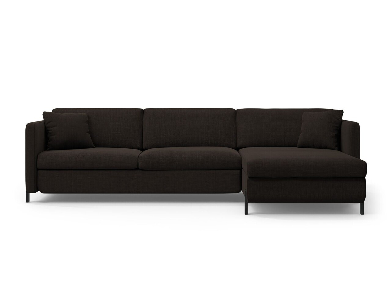 Coltar extensibil dreapta 5 locuri, Gloria, Micadoni Home, 286x170x88 cm, tesatura structurata, gri inchis