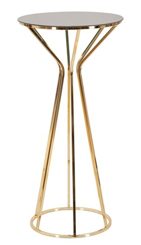 Masuta inalta, Mauro Ferretti, Simple Tall, Ø 40 x 80 cm, fier/sticla, auriu/bronz auriu/bronz