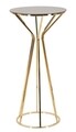 Masuta inalta, Mauro Ferretti, Simple Tall, Ø 40 x 80 cm, fier/sticla, auriu/bronz