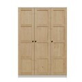 Dulap pentru haine, Hanah Home, Loren 1600-230, 135.8x188.6x53.8 cm, Nuc/Alb