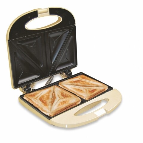 Sandwich maker Cream Jocca, 10 x 22 x 23 cm,  aluminiu/bachelita/invelis non-stick, crem
