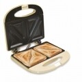 Sandwich maker Cream Jocca, 10 x 22 x 23 cm,  aluminiu/bachelita/invelis non-stick, crem
