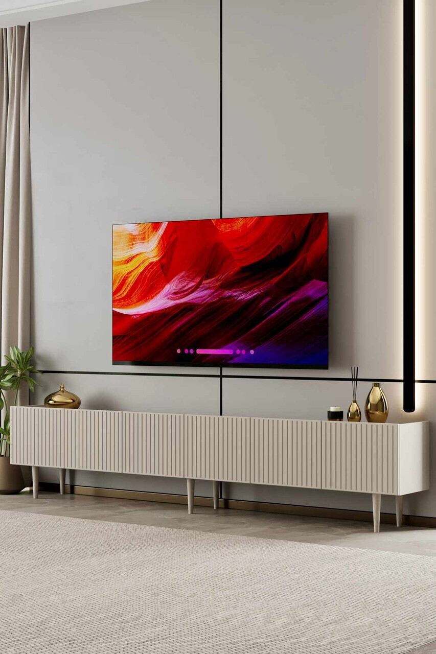 Comoda TV, Hanah Home, Capella 240, 240x50x29 cm, MDF, Gresie - view 2