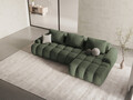 Coltar extensibil dreapta 3 locuri, Linz, Cosmopolitan Design, 275x142x84 cm, tesatura structurata, verde oliv inchis