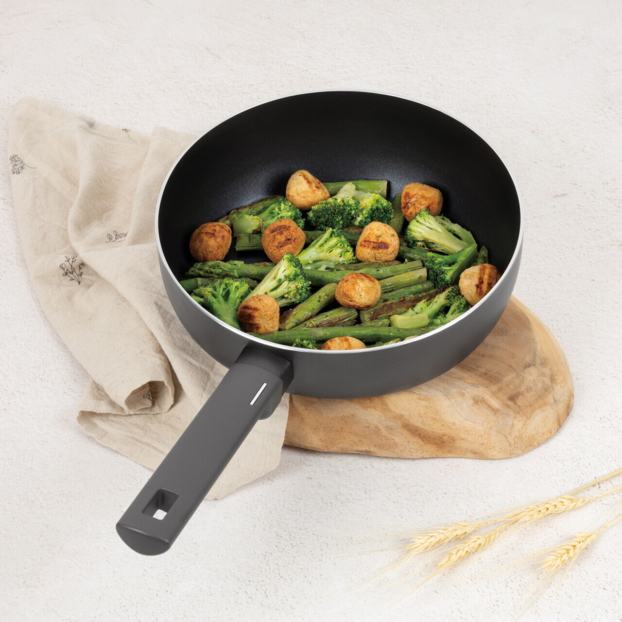 Tigaie flip Berlinger Haus, Anthracite, 26 cm, aluminiu, antracit mat - imagine 5