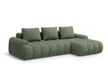 Coltar extensibil dreapta 3 locuri, Linz, Cosmopolitan Design, 275x142x84 cm, tesatura structurata, verde oliv inchis