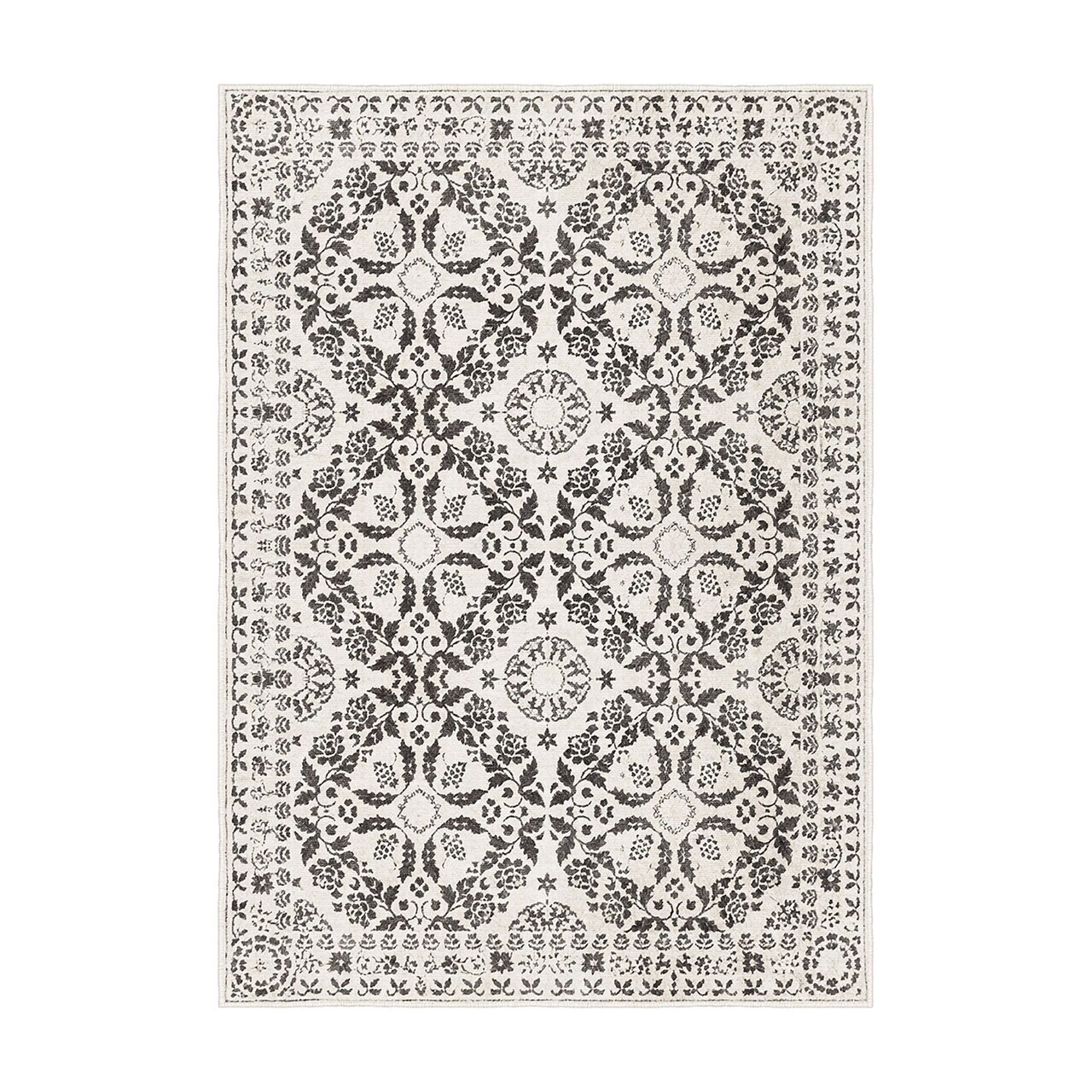 Covor, Kece-Fr76, 80x150 cm, Gri — imaginea 7