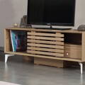 Comoda TV, Comforty, Lulu, 125 x 50 x 41 cm, pal melaminat, stejar