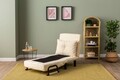 Canapea extensibilă cu 1 loc, Futon, 859FTN2345, Metal , Crem