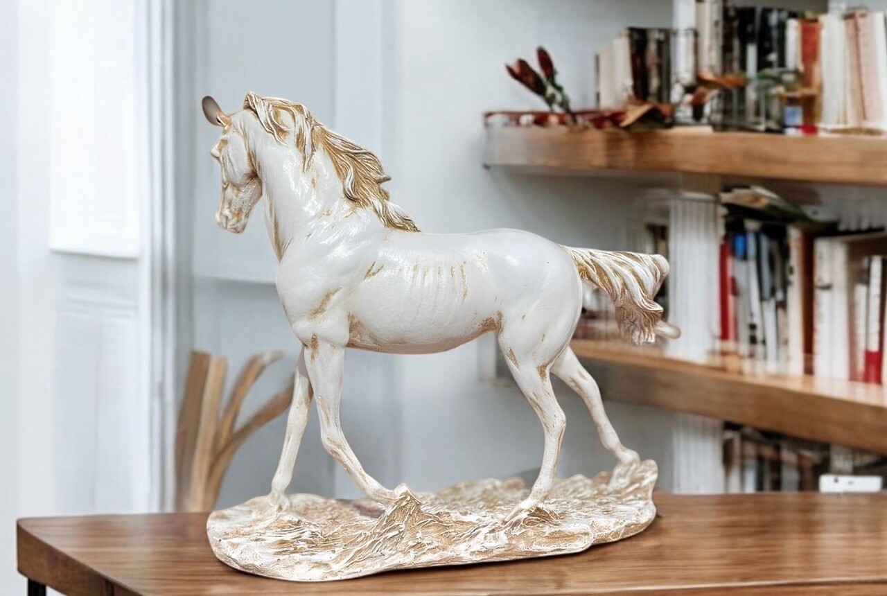 Decoratiune, CY0381, 30x12x43 cm, Poliester, Alb - view 2