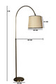 Lampadar, Luin, 534LUN3203, Metal, Crom / Bej