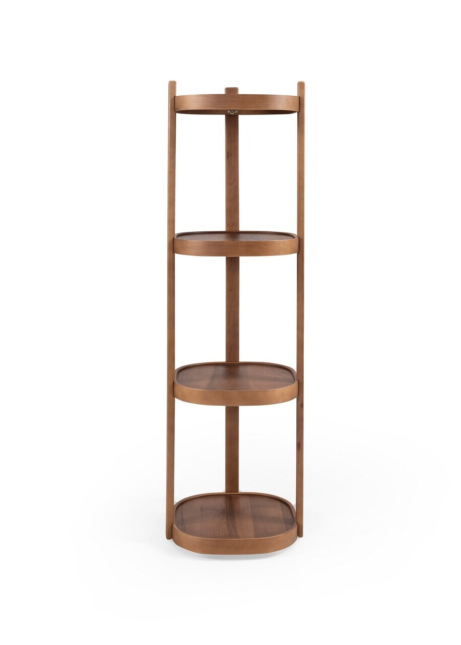 Corp biblioteca, Hanah Home, Polo Kare, 42x150x42 cm, LEMN MASIV DE FAG, Maro — imaginea 3