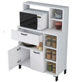 Dulap multifunctional, Rani, F6, 90x133.8x39.5 cm, PAL, Alb