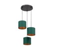 Lustra ELTAP, Vespillo, 45x105 cm, 3xE27, 15W, otel/PVC, verde/auriu