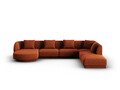Coltar panoramic dreapta 6 locuri, Tulum, Cosmopolitan Design, 330x255x70 cm, tesatura chenille, teracota