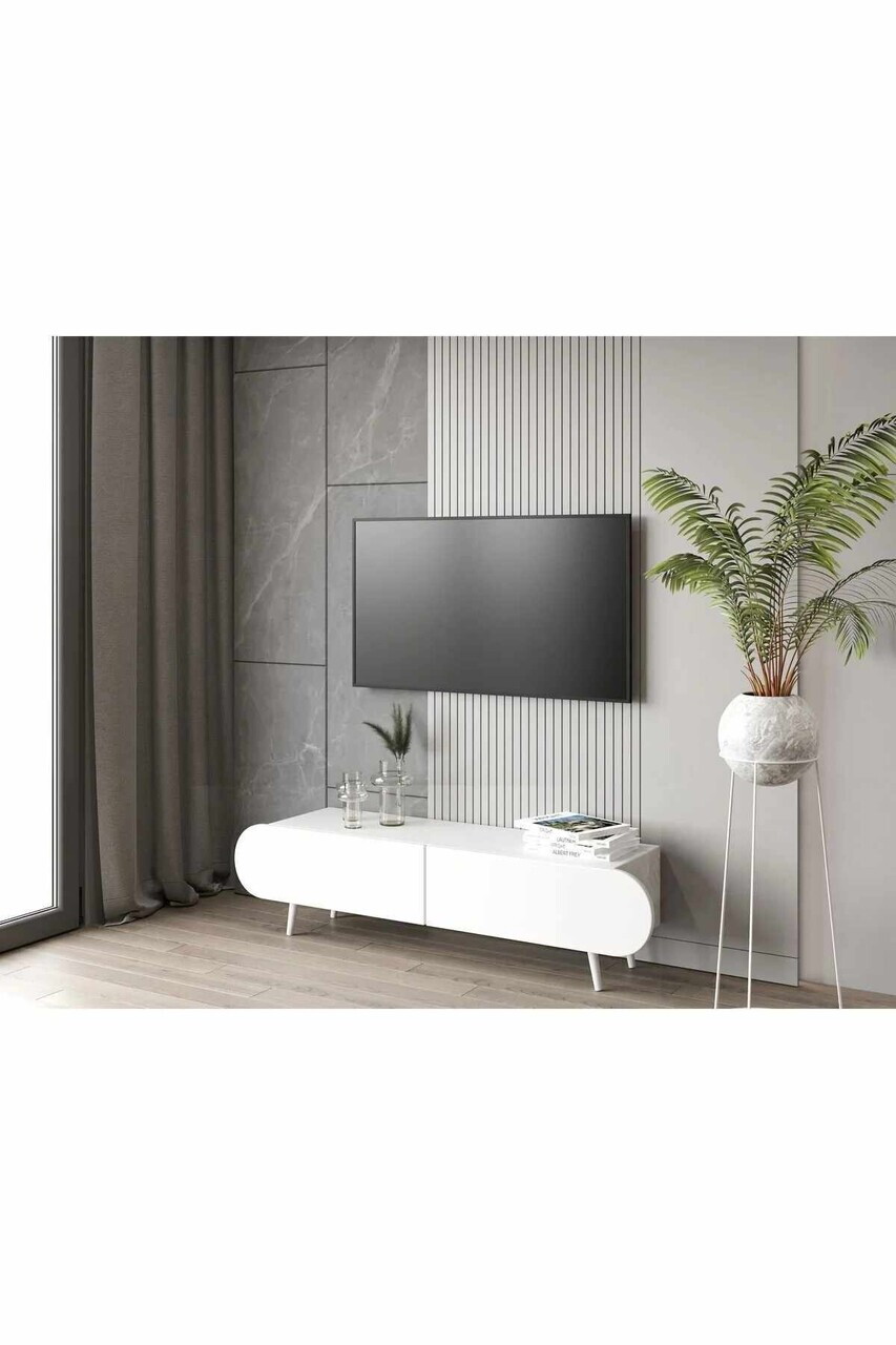 Comoda TV, Hanah Home, Regulus 140, 140x49x30 cm, MDF, Alb - view 2