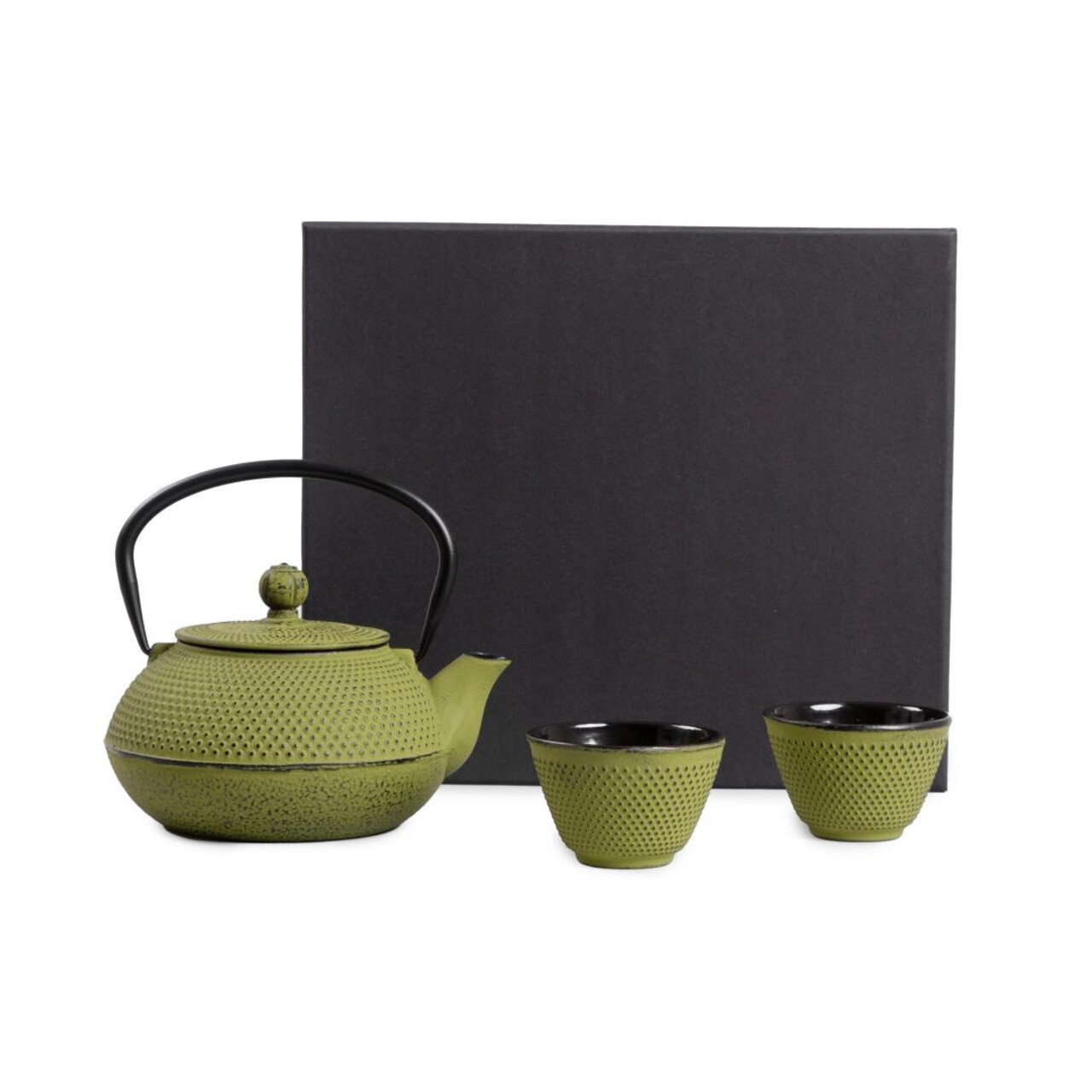 Set ceainic cu 2 cesti Modig, Homla, 800 ml, fonta, verde - 1 | YEO