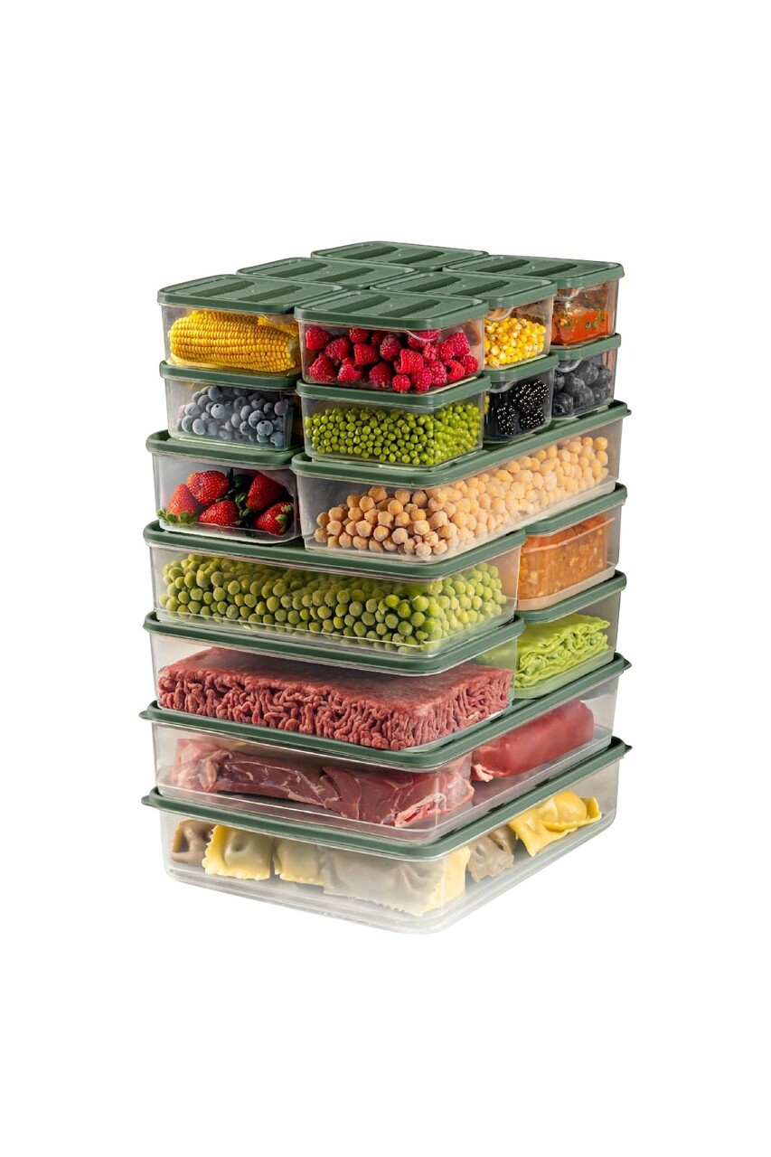 Set recipiente depozitare, Hermia, 964FRM5768, Dimensiune: 23 x 15 x 7 cm / 1750 ml (4 bucăți), Verde - imagine 4