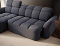 Coltar extensibil stanga 3 locuri ELTAP, Beneth, 301x185x115 cm, lemn/poliester, albastru