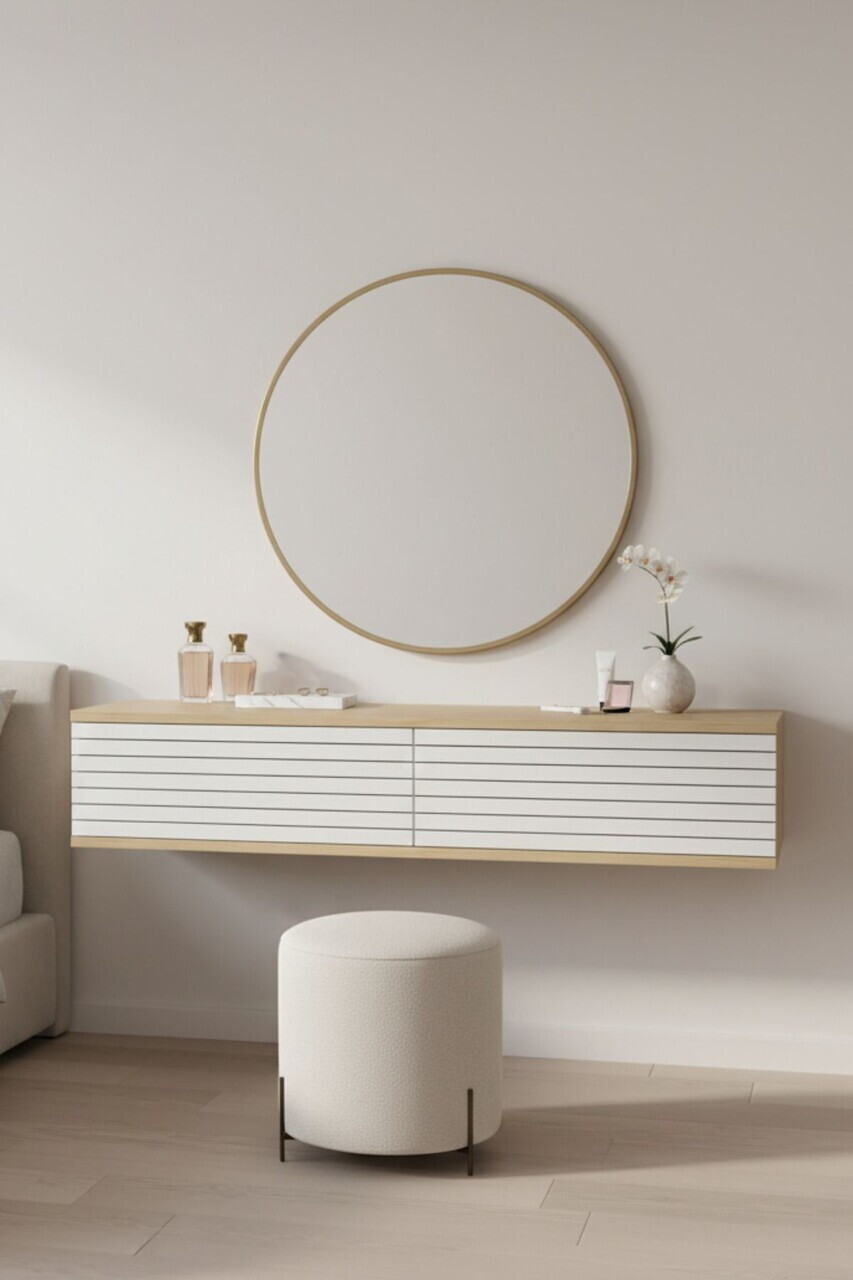 Dulap, Hanah Home, Zeynep 120, 120x25.5x29.6 cm, Stejar Safir / Alb — imaginea 3