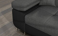 Coltar extensibil dreapta 4 locuri ELTAP, Armd-06, Armando, 289x203x85 cm, lemn/poliester, gri deschis/negru
