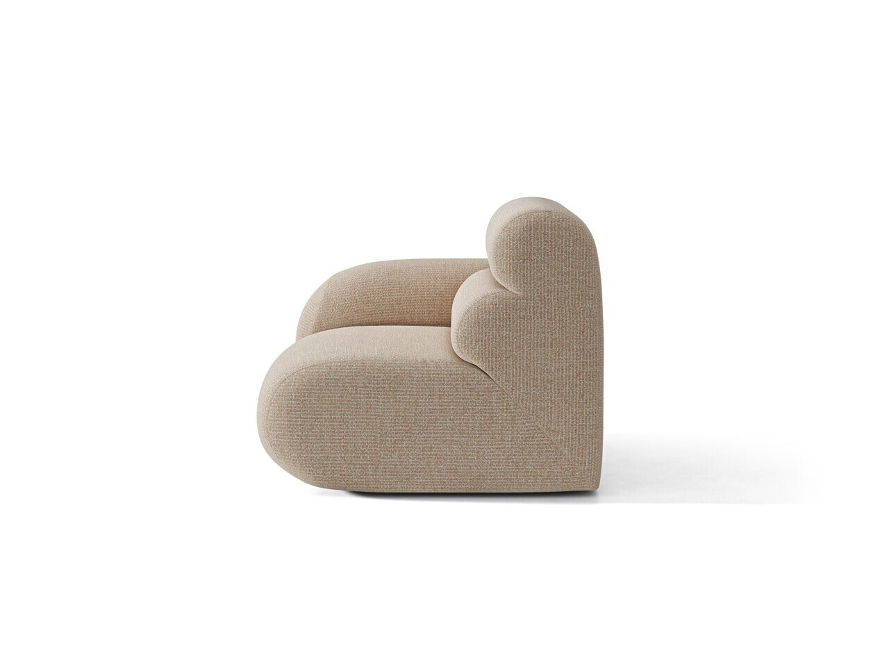 Modul canapea stanga 1 loc, Neo, Micadoni Home, 110x100x83 cm, tesatura Chenille Silencio, bej sand — imaginea 5