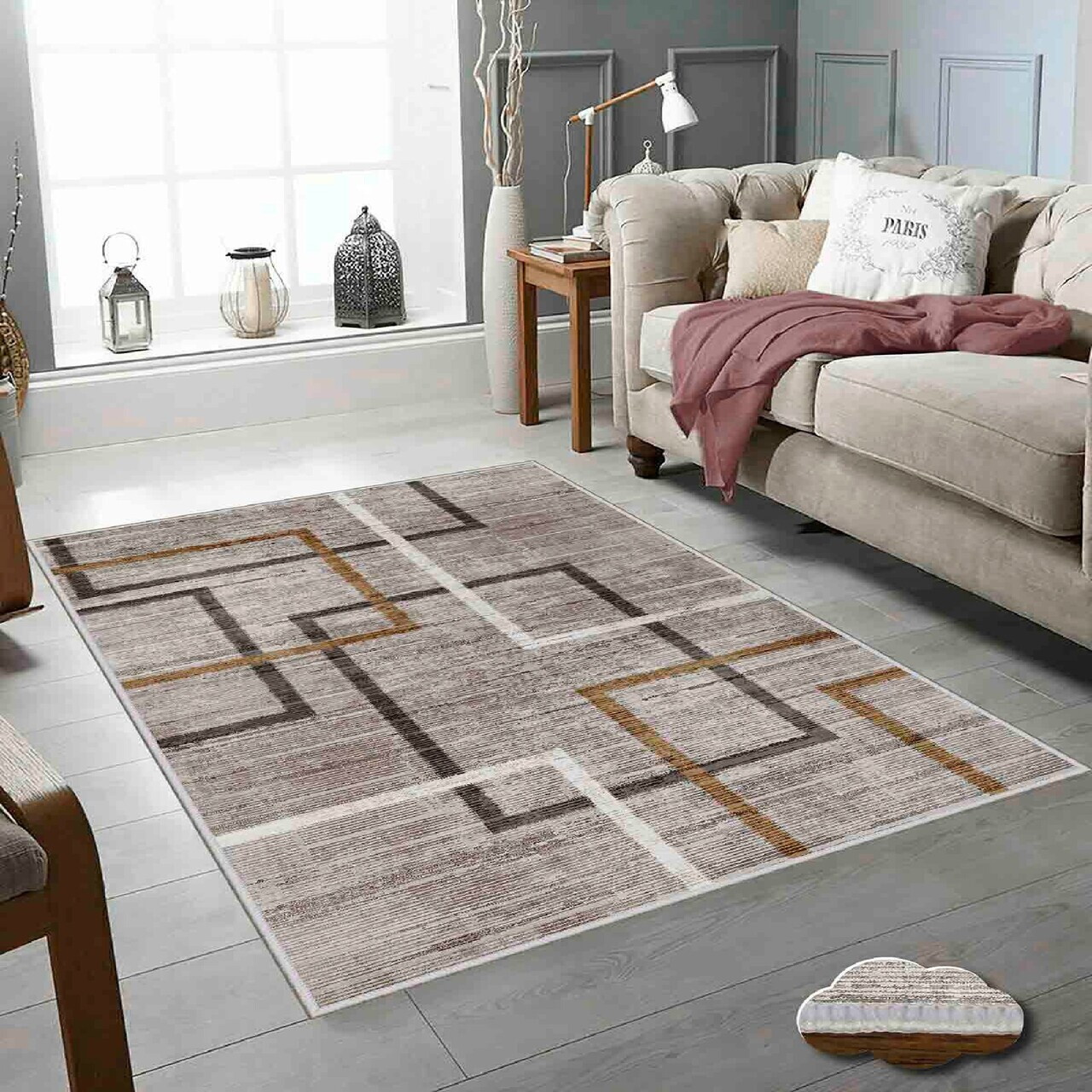 Covor Wookece700 120x180 cm Poliester Nurcă / maro
