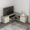 Comoda TV, Inarch, Rosa, Gri / Travertin