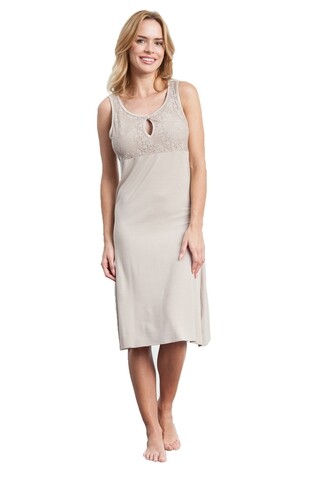 Camasa de noapte Luisa Moretti, LMS-1120, 100% bambus, mink, marimea 34/36 - S