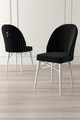 Set de scaune, Charlotte, Ritim, Metal, Alb/Negru