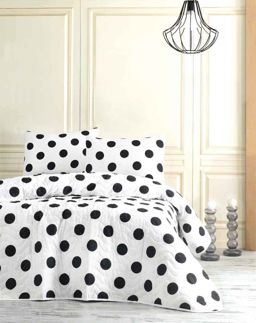 Set cuvertura matlasata Single 160x220 cm, 2 piese, Point, Eponj Home, 65% bumbac/35% poliester