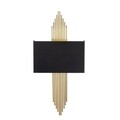 Aplica de perete, 612 - A, Opviq, 22 x 10 x 75 cm, 1 x E27, 40W, negru/auriu