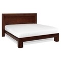 Pat 180x200 cm cu somiera, Luvru, L.210 l.208 H.120, pal/mdf/furnir de fag, maro