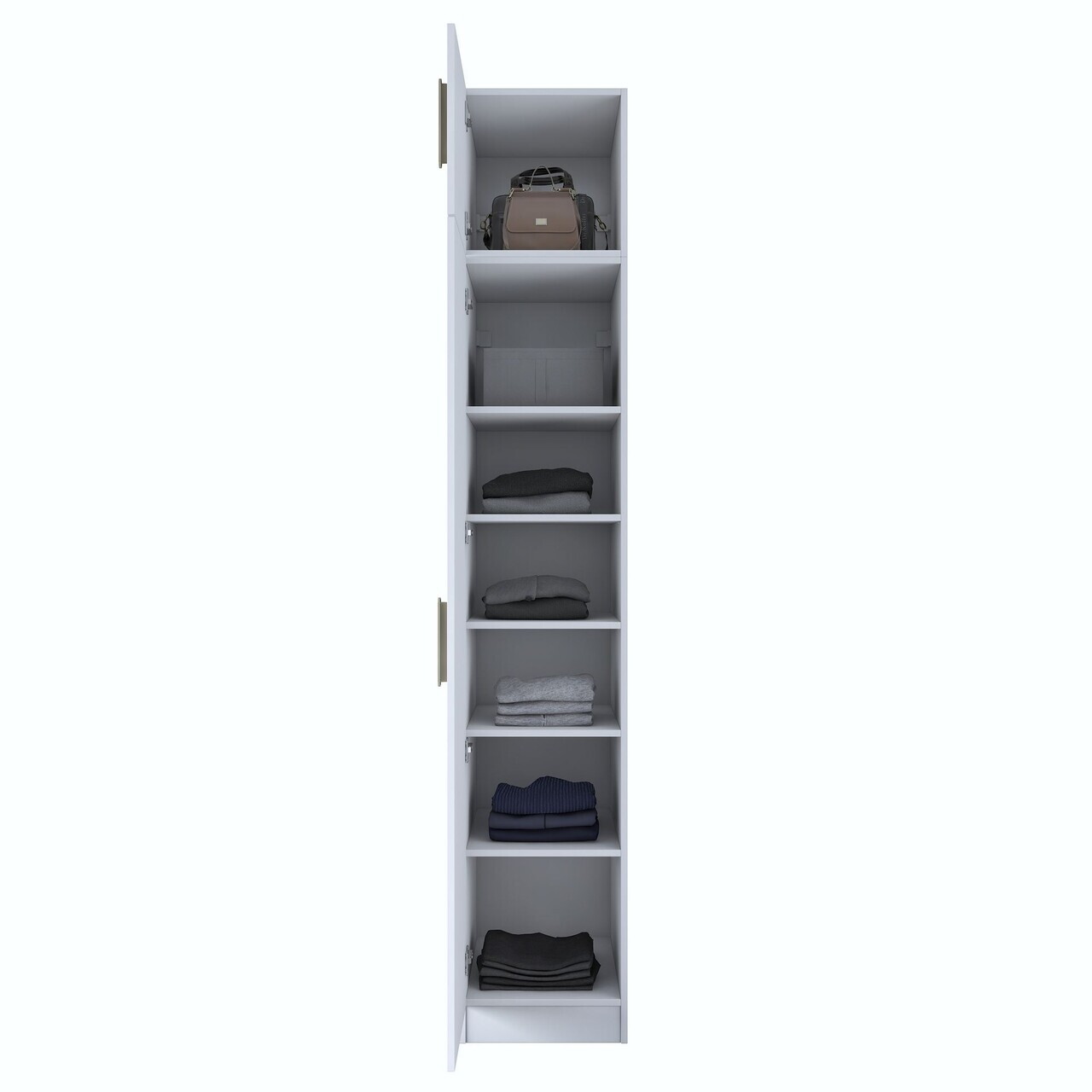 Dulap pentru haine, Hanah Home, BA212, 45x255x57.5 cm, PAL melaminat, Alb - view 9