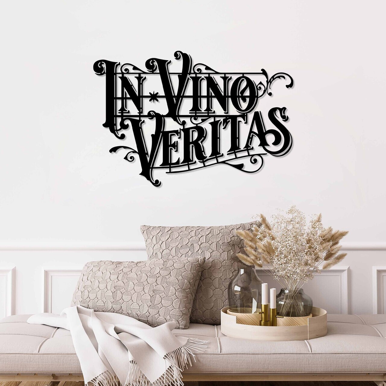 Decoratiune de perete, Veritas 2, Dimensiune: 60 x 41 cm, Negru — imaginea 3
