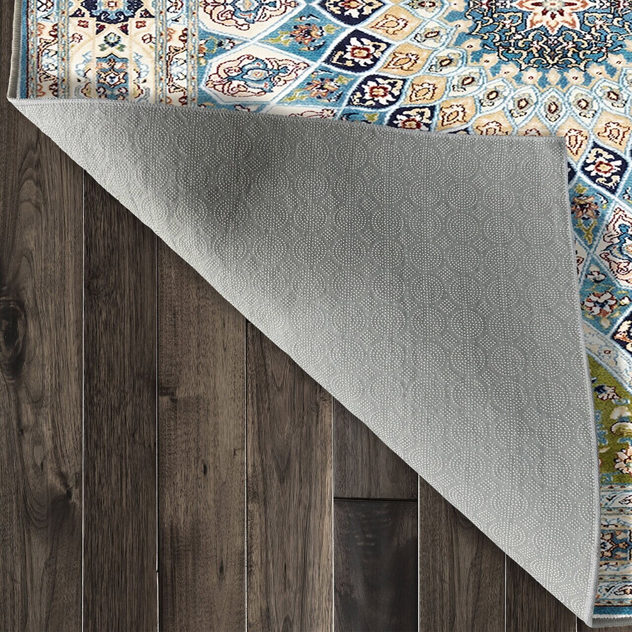 Covor, Kece-Fr11, 80x150 cm, Albastru — imaginea 6